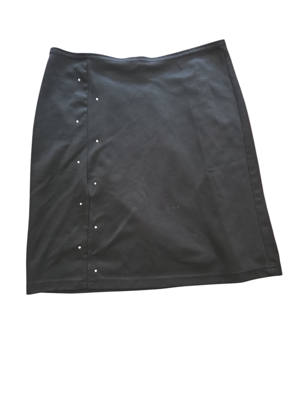 Rave City Vintage Black A-Line Skirt with Stud Detail
